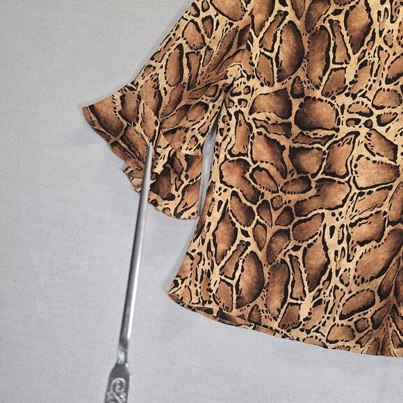 Zara Women’s Leopard Print Cardigan Size XS Brown & Black Lightweight - Picture 4 of 10